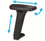 Chaise de bureau ergonomique Moon Wood Simili cuir, avec appui-tête, accoudoirs 3D, mécanisme synchrone + réglage profondeur d'assise, pieds chromé