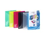 Chemise à élastique 3 rabats polypropylène personnalisable Viquel Propyglass 23 x 32 cm - dos 1,5 cm – couleurs assorties