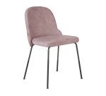 Chaise  BELLA, velours, pieds noirs