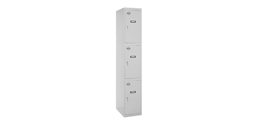 Taquilla inicial desmontada Simon Locker 3 puerta 1/3 300 in gris
