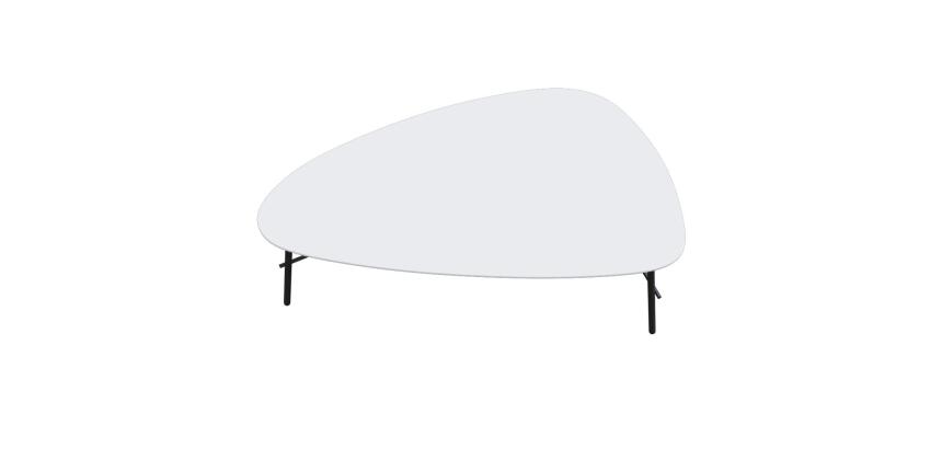 Table basse Lazy 50 x 93 cm pied noir