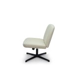 Chaise pivotante, inclinable Opti542, tissu crème, sans roulettes