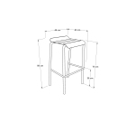 Tabouret bar d'extérieur ARNON - structure aluminium