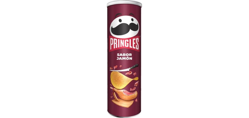 Patatas fritas Pringles sabor Jamón 185 g - Caja de 19 unidades