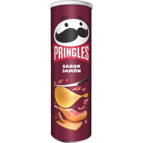 Patatas fritas Pringles sabor Jamón 185 g - Caja de 19 unidades