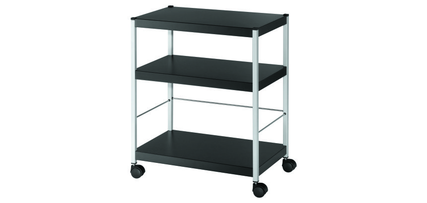 Desserte à plateaux M Noir H 74 x L 60 x P 36 cm