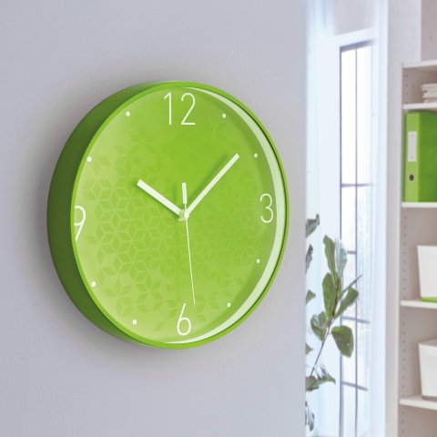 Reloj de pared silencioso Leitz WOW - 29 - Verde