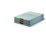 Module de classement Durable Varicolor® 3 tiroirs liseré de couleur