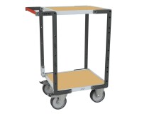 Servante montée 2 plateaux médium 400 kg 550 x 500 mm roue TPE