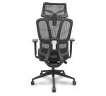 Silla Pro537 traslack malla negra brazos 3D ruedas nailon 60 mm