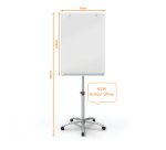 Pizarra de conferencia NOBO CRISTAL móvil, blanco brillante