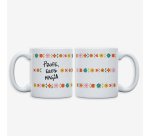 Kit Taza + Posavasos + Llavero metálico "Profe eres magia"