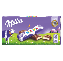 Baritas de chocolate con leche Milka+Choco Milkinis 87,5 g -  Caja de  20 unidades