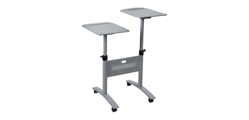 Mesa Nobo con ruedas para proyección multimedia - plataforma doble