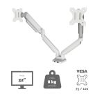 Brazo para monitor doble Platinum Series™ Blanco Fellowes