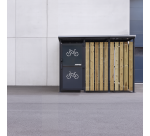 Abri vélo sécurisé Modèle 3x5m Modèle tôle/bois