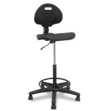 Tabouret Nargo en polyuréthane noir