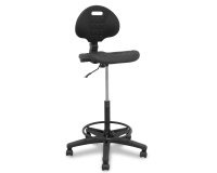 Tabouret Nargo en polyuréthane noir