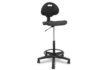 Tabouret Nargo en polyuréthane noir