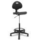 Tabouret Nargo en polyuréthane noir
