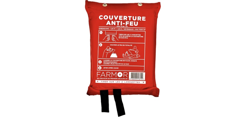 Couverture anti feu 180 x 180 étui souple