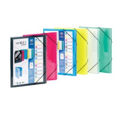 Trieur plastique personnalisable Viquel Propyglass 12 divisions - couleurs assorties translucides