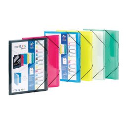 Trieur plastique personnalisable Viquel Propyglass 12 divisions - couleurs assorties translucides
