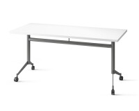 Folding table POLLY L.160 x D.70 cm White Top - Anthracite