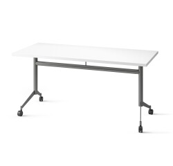 Table rabattable POLLY L.160 x P.70 cm Plateau Blanc