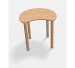 Table Fabiano Kids avec pieds en bois - Taille T2 - Ecole maternelle
