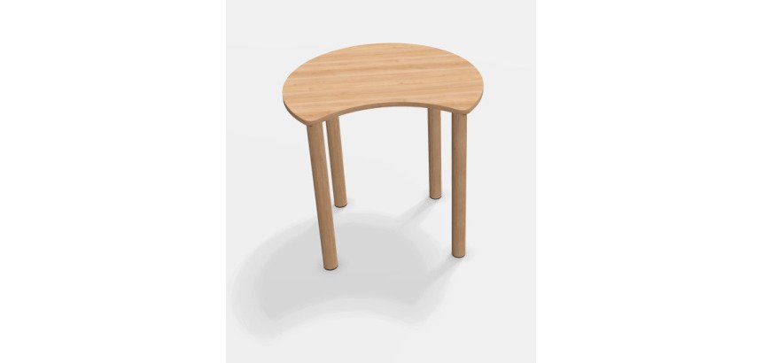 Table Fabiano Kids avec pieds en bois - Taille T2 - Ecole maternelle