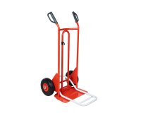 Diable pliant 250 kg bavette mixte poignées à garde roue increvable