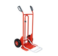 Diable pliant 250 kg bavette mixte poignées à garde roue increvable