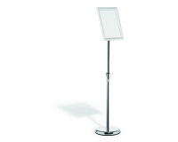 Support d’information sur pied avec cadre clipsable en aluminium A4