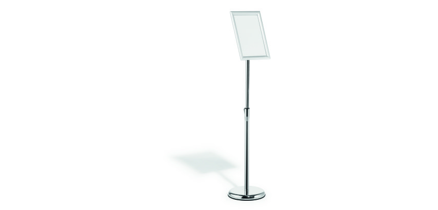 Support d’information sur pied avec cadre clipsable en aluminium A4