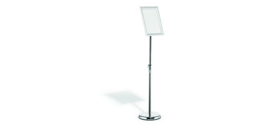 Support d’information sur pied avec cadre clipsable en aluminium A4