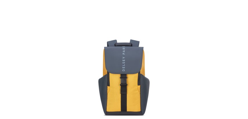 Mochila para portátil 15" Securflap 1 compatimento protección PC Amarillo Delsey