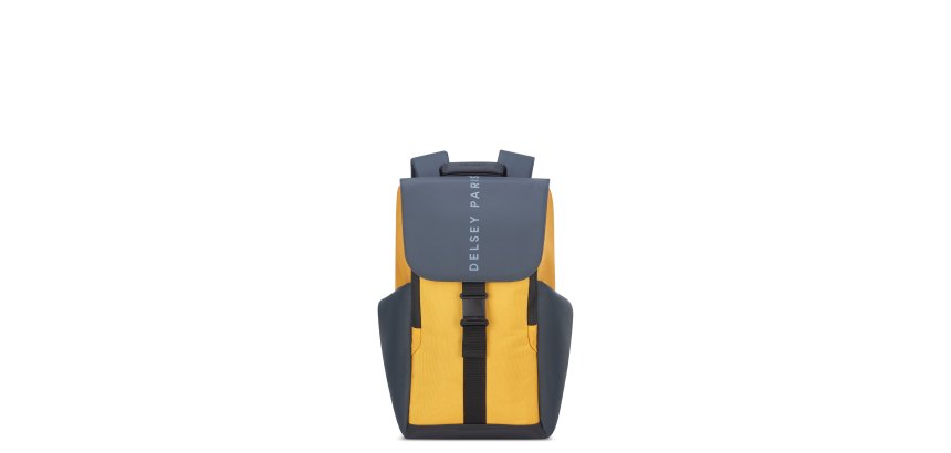 Mochila para portátil 15" Securflap 1 compatimento protección PC Amarillo Delsey