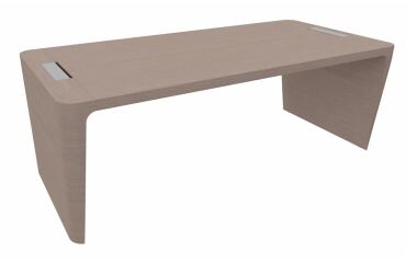 Rechte werkpost Directie Xennon afwerking fineerhout L 190 cm