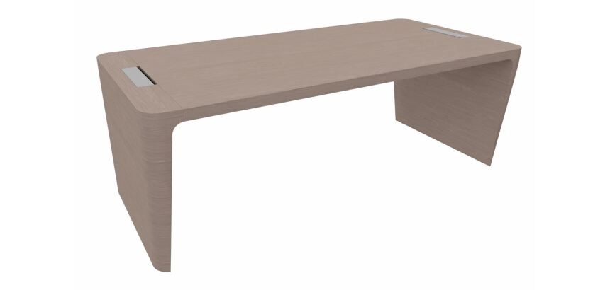 Rechte werkpost Directie Xennon afwerking fineerhout L 190 cm
