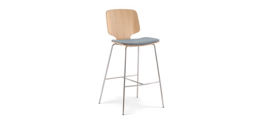 Tabouret haut CODICI - assise tapissée