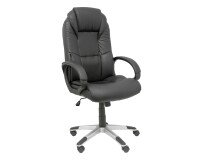 Argamasón Armchair in black faux leather
