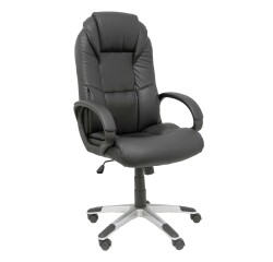 Fauteuil Argamasón en simil cuir noir