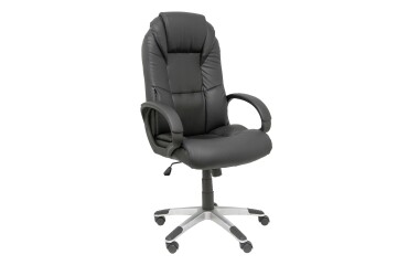 Fauteuil Argamasón en simil cuir noir