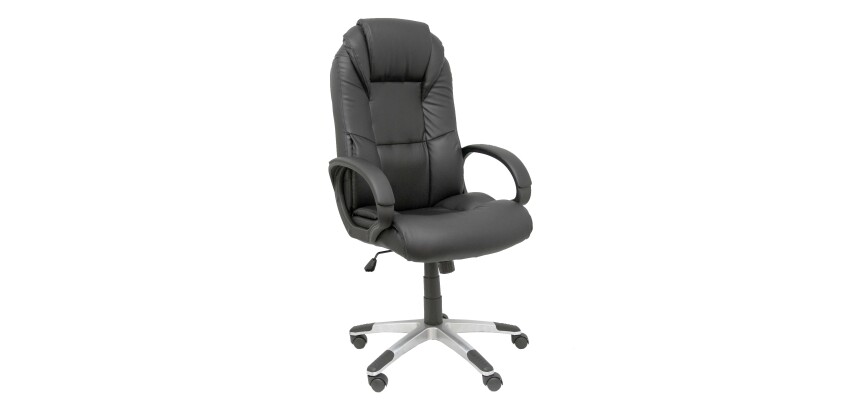 Fauteuil Argamasón en simil cuir noir