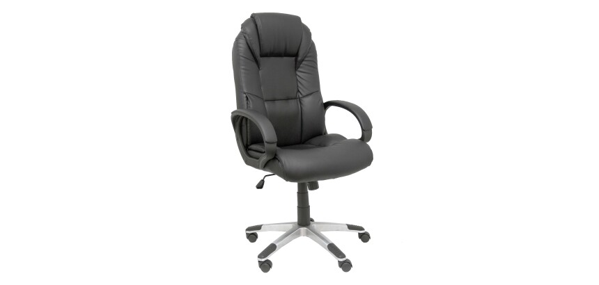 Argamasón Armchair in black faux leather