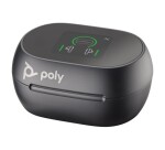 Auricular HP Poly Bluetooth Voyager Free 60+ UC Teams USB-A Negro con estuche de carga con pantalla táctil