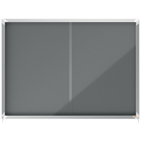 Vitrina NOBO Premium Plus de puerta corredera con fondo de fieltro 18xA4 hojas
