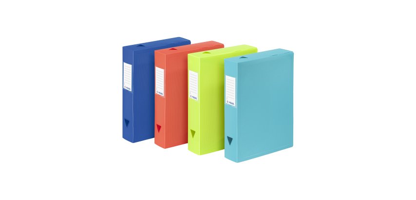 Boîte de classement CLASS DOC A4 Dos 6 cm - polypropylène - FEEL'EASY VIQUEL - coloris assortis