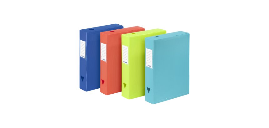 Boîte de classement CLASS DOC A4 Dos 6 cm - polypropylène - FEEL'EASY VIQUEL - coloris assortis